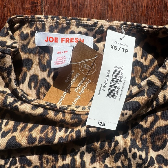 Joe Fresh Leopard Print Top / XS - Picture 2 of 2